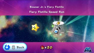 Super Mario Galaxy 2 - Bowser Jr.'s Fiery Flotilla - Prankster Comet - Fiery Flotilla Speed Run
