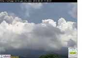 2016-06-25 La Reunion night time-lapse video of Fuego volcano, Guatemala
