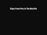 Download Signs From Pets In The Afterlife Ebook Free