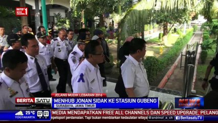 Sidak Menhub Jonan di Stasiun Gubeng Surabaya