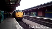 DRS 37's leaving Derby with Network Rail MK1 Coaches 22/08/08 HD 1080p