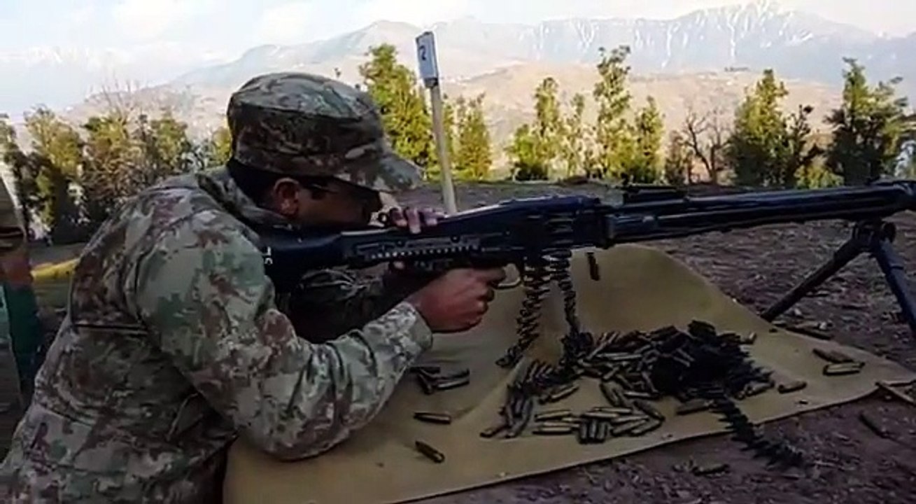 LMG (Light Machine Gun) MG-3 slow motion shooting by Pakistan Armed Forces