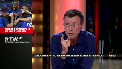 E21 - L'Équipe du soir - Extrait : Deschamps a-t-il raison d'inverser Pogba et Matuidi ?