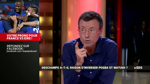 E21 - L'Équipe du soir - Extrait : Deschamps a-t-il raison d'inverser Pogba et Matuidi ?