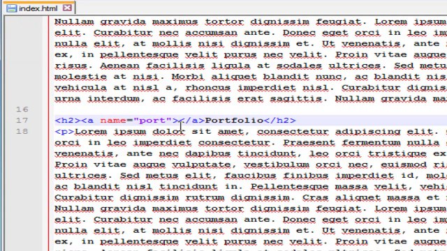HTML - CSS Creating a Link Within a Web