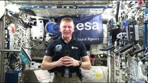 British Space Station Crew Member, Tim Peake, Discusses Life in Space with the Media