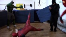 Deadpool & Batman w/ Hulk. Superheroes in Real Life. Spiderman dancing & SuperHeroes Party