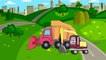 Grandes vehículos para niños pequeños - Excavadora - Dibujos animados de coches para niños