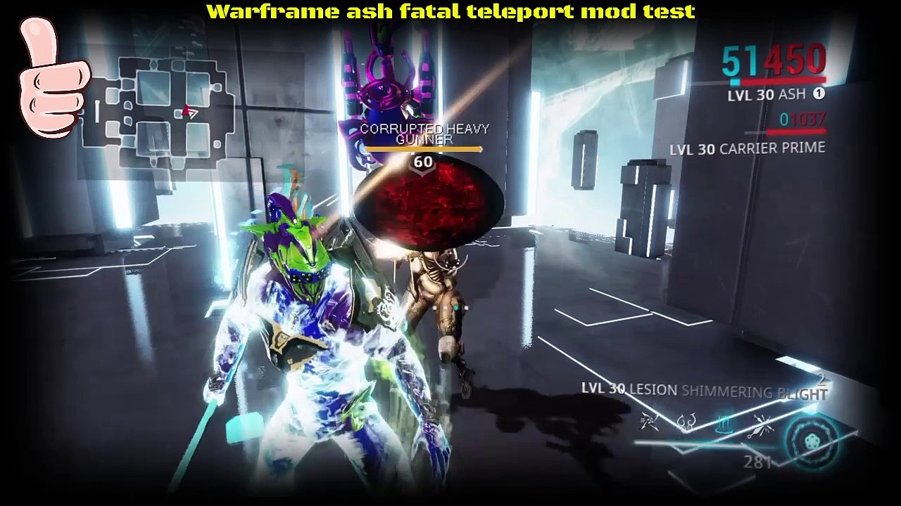 Warframe ash fatal teleport mod test