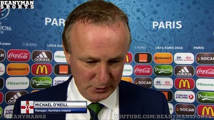 Wales 1-0 Northern Ireland - Michael ONeill Post Match Interview - Euro 2016