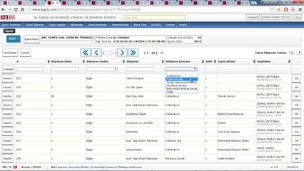 İSGSİS Ekipman Periyodik Kontrolleri, Çalışma Planları, Faaliyet Takipleri ve Risk Değerlendirmeleri