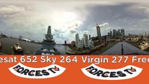 HMS Duncan Squeezes Along The Thames In stunning 360° Timelapse