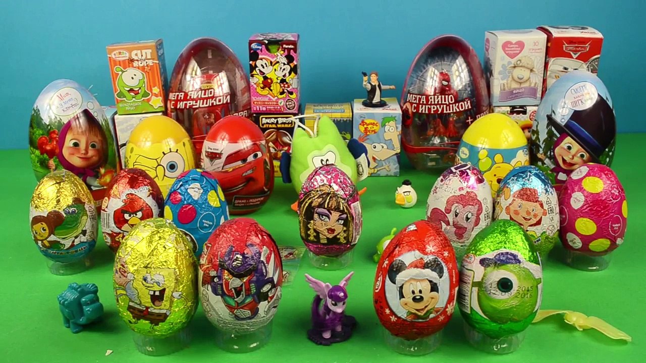 Surprise Eggs Kinder Surprise Peppa Pig, Mickey Mouse SpiderMan 2