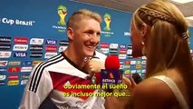 Bastian Schweinsteiger Interview After The Match - Germany Champion FIFA World Cup 2014