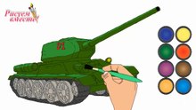 Voennaja tehnika Tank T134 Risuem i raskrashivaem