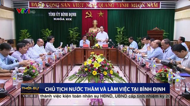 Chủ tịch nước Trần Đại Quang thăm và làm việc tại Bình Định