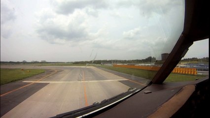 LANDING IN ROME-FIUMICINO  BOEING 777 GO-PRO COCKPIT