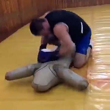 Khabib the Eagle Nurmagomedov training hard on his ground and pound skills in Ramzan