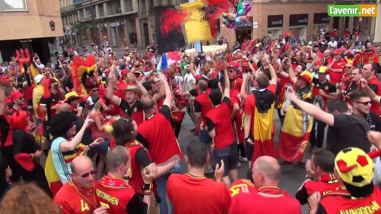 Ambiance belge à Toulouse avant Hongrie - Belgique