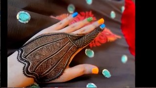 Easy DIY- Best and Beautiful bridal dress henna mehndi design Tutorial for weddings