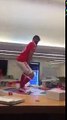 Joe Ledley dancing in the changing room after Wales - Northern Ireland