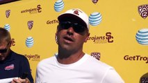 USC coach Steve Sarkisian post-practice 8/22/15