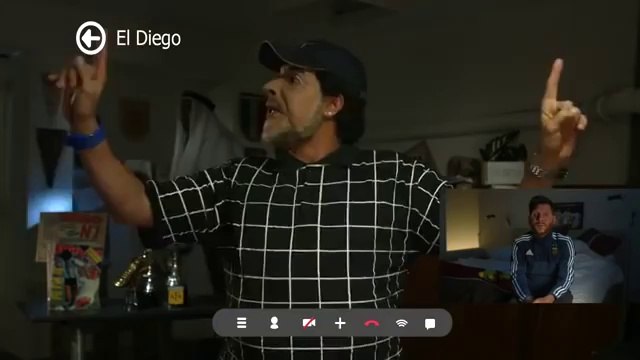 Maradona y Messi en una genial imitación de Martín Bossi de cara a la final contra Chile