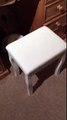 Songmics white Dressing Table Stool cream cusion padded chair RDS50W Review