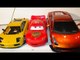    Fast Talkin' Lightning McQueen  from Pixar Cars  VS RC Lamborghini Race Cars  
