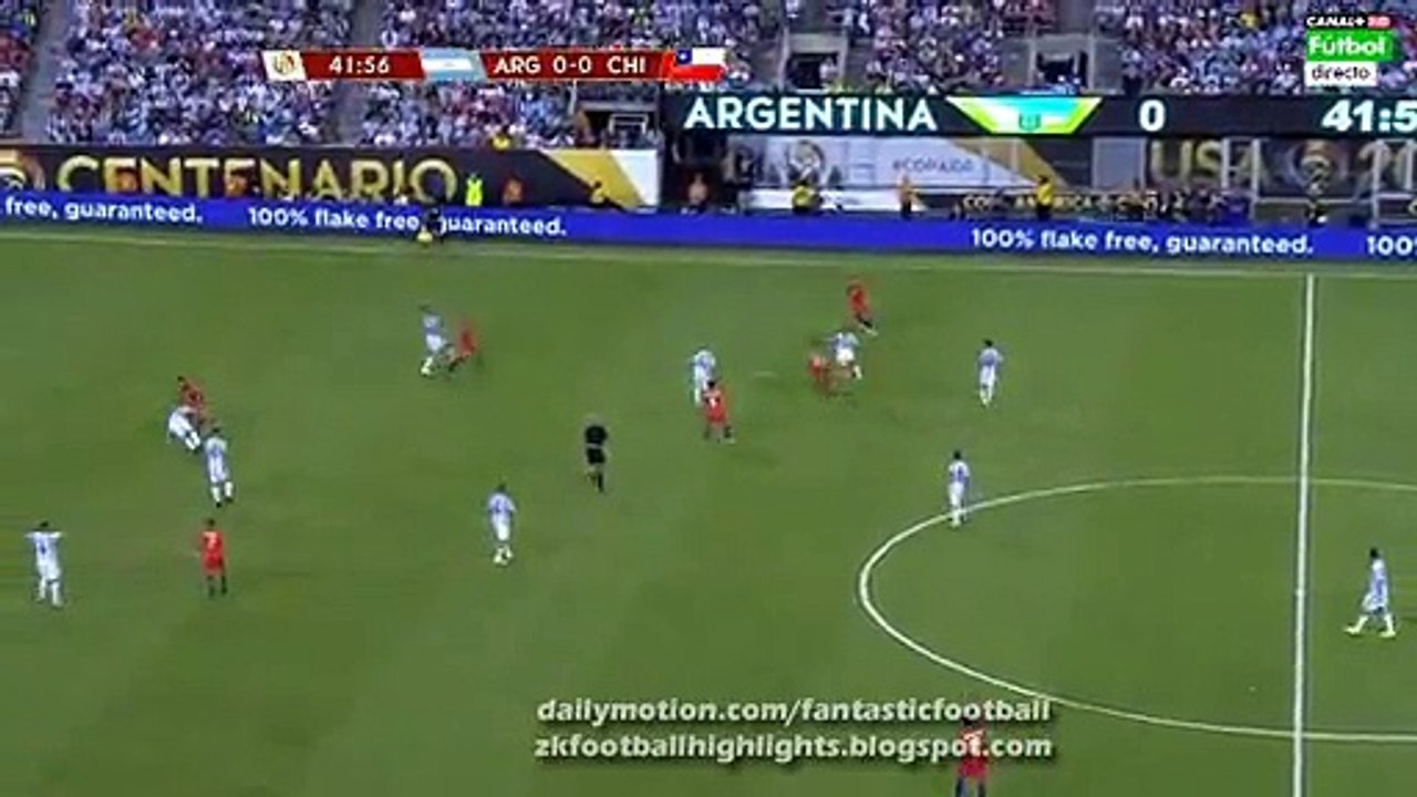 ( 1-1 ) Red Card HD - Argentina vs Chile 26.06.2016 HD