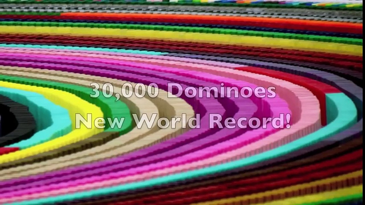 World Record: Most dominoes toppled in a spiral (30,000) complete Toppling