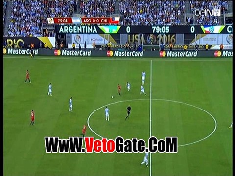 حارس الارجنتين ينقذ مرمى من هدف امام تشيلى