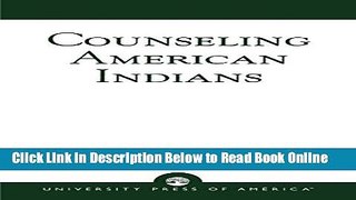 Read Counseling American Indians  PDF Online