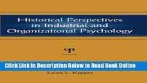 Download Historical Perspectives in Industrial and Organizational Psychology (Applied Psychology