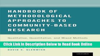 Download Handbook of Methodological Approaches to Community-Based Research: Qualitative,