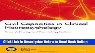 Read Civil Capacities in Clinical Neuropsychology: Research Findings and Practical Applications