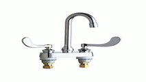 Chicago Faucets 895 317CP Deck Mounted Gooseneck Faucet Chrome