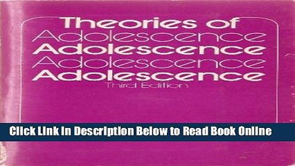 Read Theories of adolescence  Ebook Online