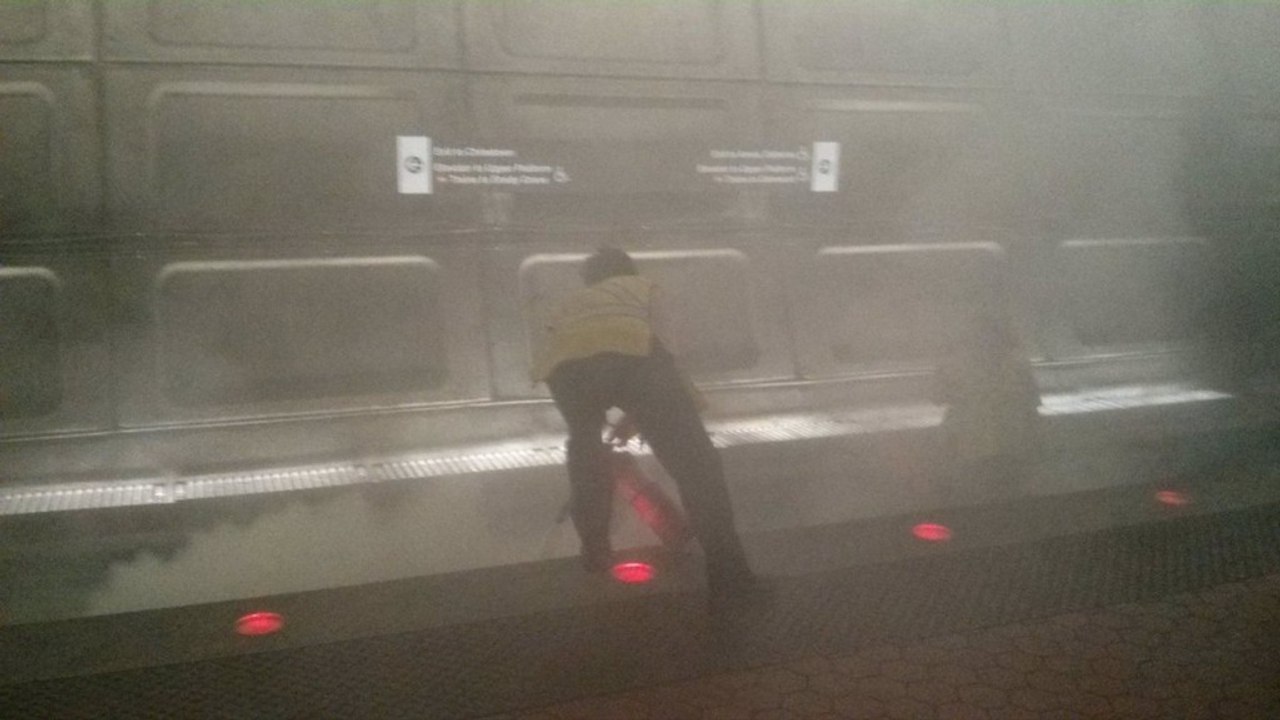 Social media video shows Gallery Place after debris fire