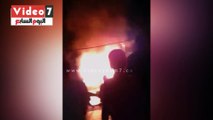 صحافة المواطن: نشوب حريق أمام بوابة 1 بنادى الشمس