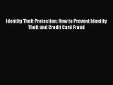 Read Identity Theft Protection: How to Prevent Identity Theft and Credit Card Fraud Ebook Online