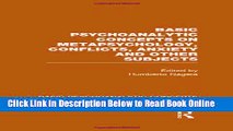 Read Basic Psychoanalytic Concepts on Metapsychology, Conflicts, Anxiety and Other Subjects