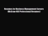 [PDF] Resumes for Business Management Careers (McGraw-Hill Professional Resumes) Read Full