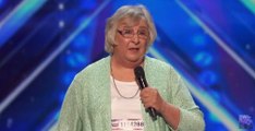 Julia Scotti 63 Year Old Stand Up Gets Crowd Going With Edgy Comedy America's Got Talent 2016