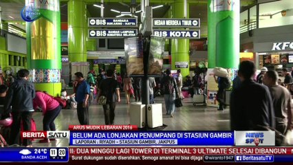 Jelang Lebaran, Stasiun Gambir Sepi Penumpang