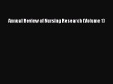 Read Book Annual Review of Nursing Research (Volume 1) E-Book Free