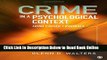 Read Crime in a Psychological Context: From Career Criminals to Criminal Careers  Ebook Free