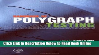 Read Handbook of Polygraph Testing  PDF Free