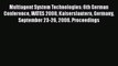 Read Multiagent System Technologies: 6th German Conference MATES 2008 Kaiserslautern Germany