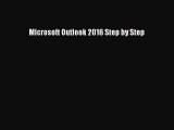 Read Microsoft Outlook 2016 Step by Step PDF Online